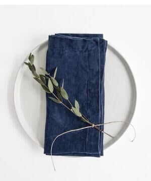 Linen Tales Set Of 2 Napkins Navy 40x40 cm